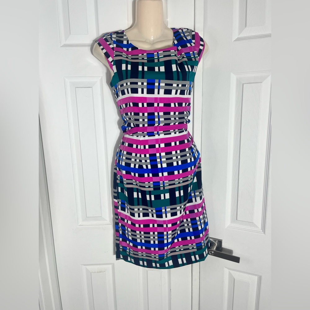 Banana Republic Pink and Blue Striped Mini Dress